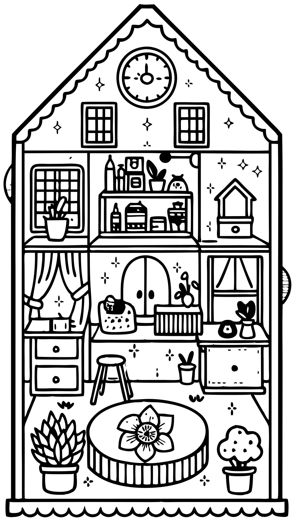 dollhouse coloring pages